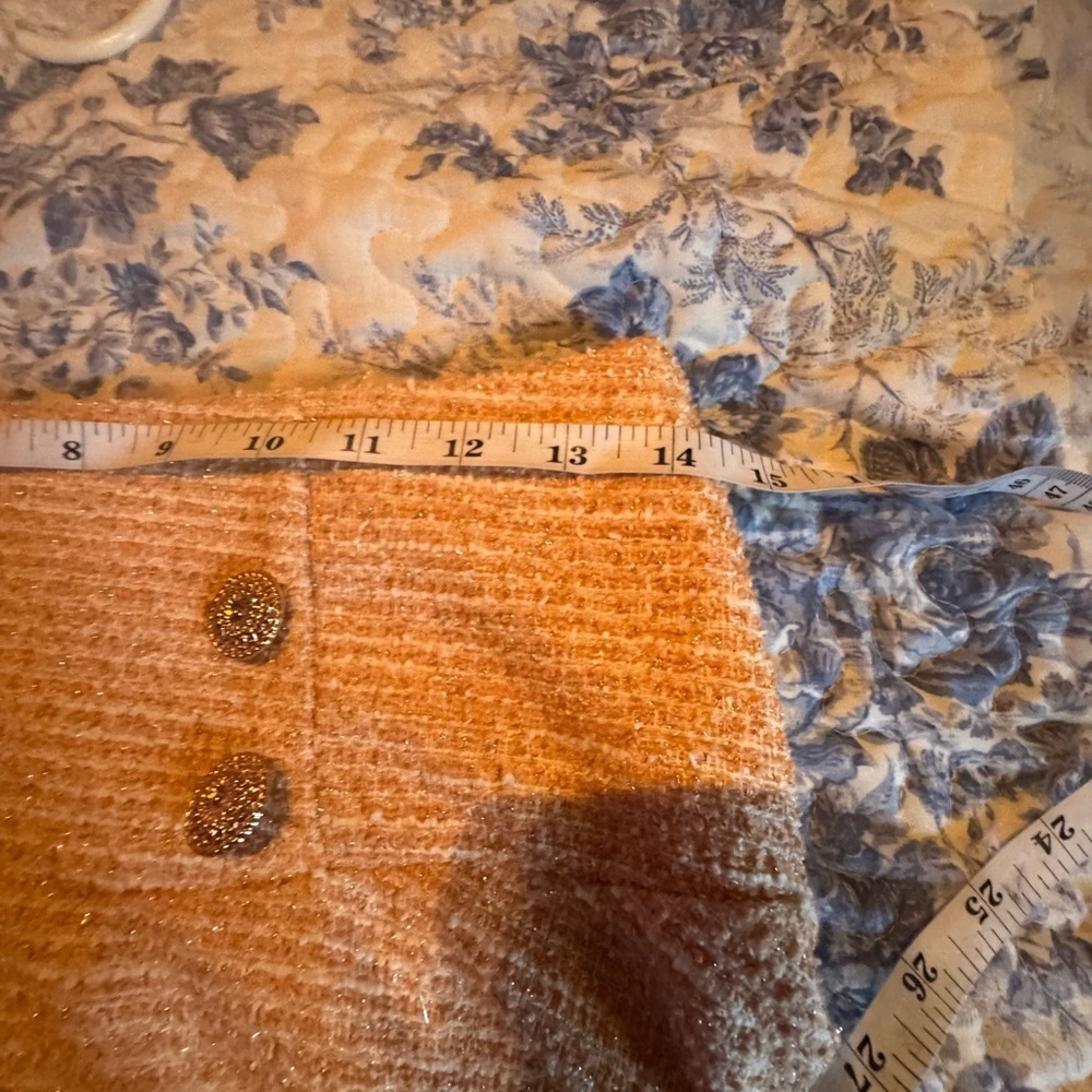 Haute Monde peach twill Skater Skirt - Picture 4 of 8